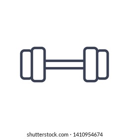 Dumbell weight icon on white background, fitness, sport