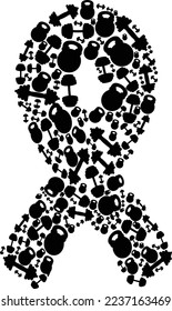 Dumble ribbon design vector illustration.