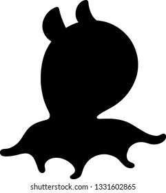 Dumbo Octopus Silhouette Vector Illustration