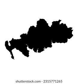 Dumfries and Galloway map, council area of Scotland. Vector illustration.