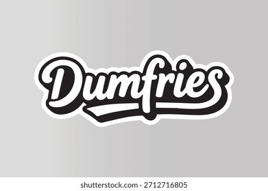 Vector de texto de letras de script de Dumfries

