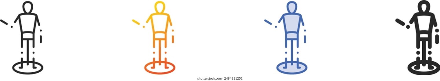 dummies icon.Thin Linear, Gradient, Blue Stroke and bold Style Design Isolated On White Background
