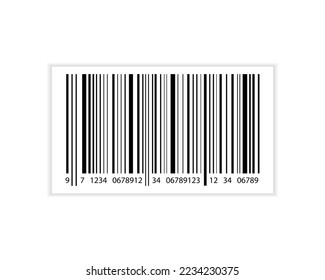 dummy Barcode label. Code stripes sticker, digital bar label, and retail pricing bars labeling sticker. Industrial fake barcode, dummy product barcode. Isolated symbol vector template