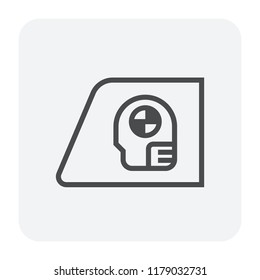 Dummy for car crash test icon design, editable stroke.