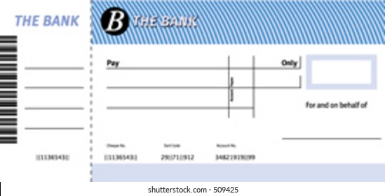 A dummy check / cheque for use at presentations - simply add your logo and the payee / amounts - vector image so it'll scale up to a big cheque