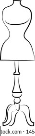 Dummy doll, illustration, vector on white background.