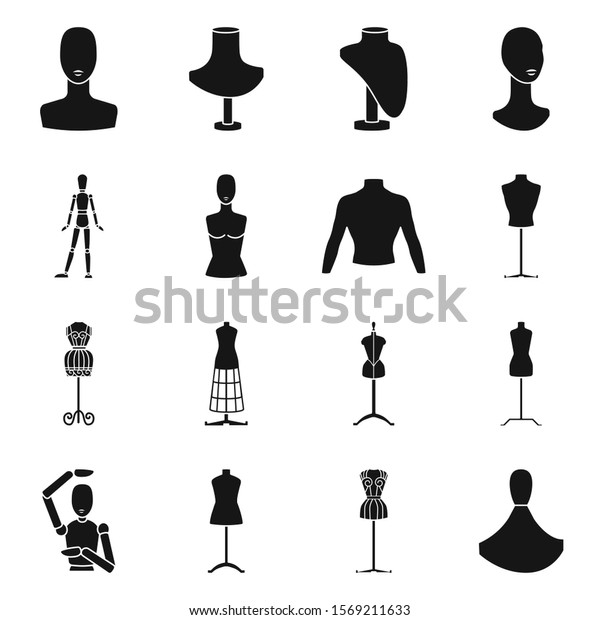 Dummy Female Atelier Vector Black Icon Stock Vector (Royalty Free