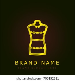 Dummy golden metallic logo