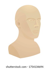 Mannequina de la cabeza. ilustración vectorial