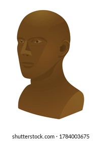 Dummy head mannequin. vector illustration