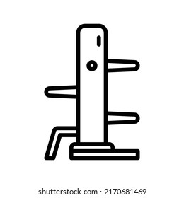 Dummy Icon. Line Art Style Design Isolated On White Background