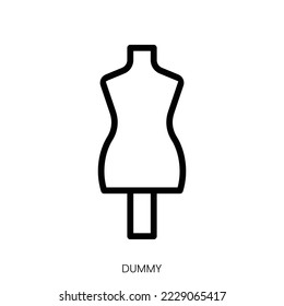 dummy icon. Line Art Style Design Isolated On White Background