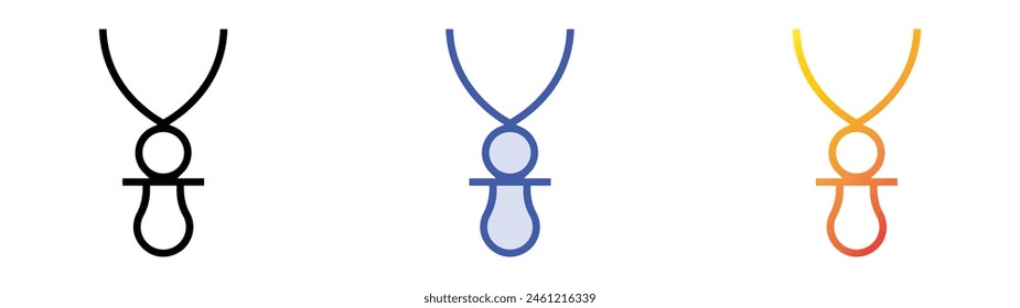 dummy icon. Linear, Blue Fill and Gradient Style Design Isolated On White Background