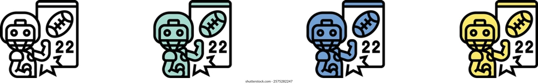 dummy icon. Outline, Green, Blue and Yellow Style Design Isolated On White Background