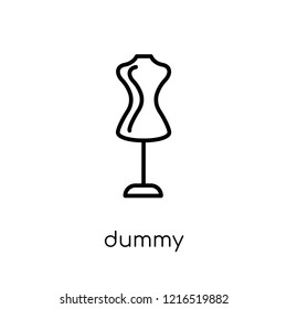 dummy icon. Trendy modern flat linear vector dummy icon on white background from thin line collection, outline vector illustration