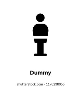 Dummy icon vector isolated on white background, logo concept of Dummy sign on transparent background, filled black symbol
