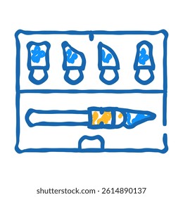 dummy knives set doodle icon sketch vector. dummy knives set sign. isolated symbol illustration