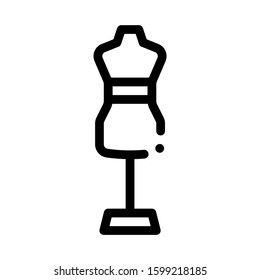 Dummy For Measure Icon Vector. Outline Dummy For Measure Sign. Isolated Contour Symbol Illustration