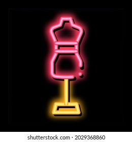 Dummy For Measure neon light sign vector. Glowing bright icon Dummy For Measure sign. transparent symbol illustration