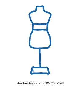 Dummy For Measure sketch icon vector. Hand drawn blue doodle line art Dummy For Measure sign. isolated symbol illustration