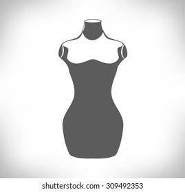 dummy on a white background. mannequin. vector illustration. sewing tool