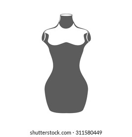 dummy on a white background. mannequin. vector illustration. sewing tool