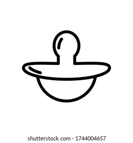 icono ficticio, pacificador con vector de estilo de contorno para su diseño web, logotipo, interfaz de usuario. ilustración.