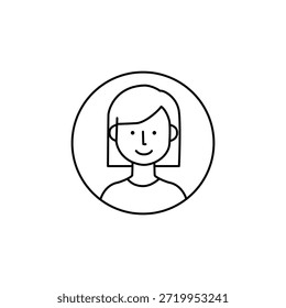 Vetor de ilustração de avatar de perfil fictício para representação de identidade digital
