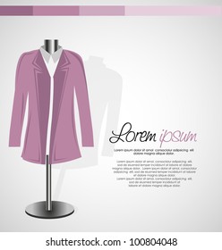 dummy with stylish pink coat