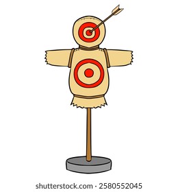 dummy target illustration hand drawn isolated vector