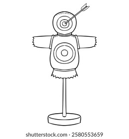 dummy target illustration hand drawn outline vector