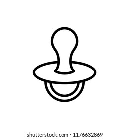 Dummy Teat Icon Outline Vector