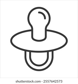 Dummy Teat Outline Icon Vector Illustration