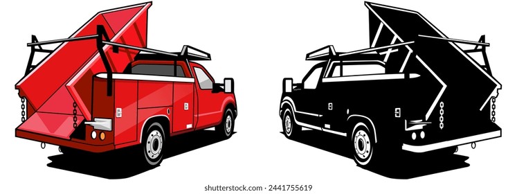 dump hauler truck design vector