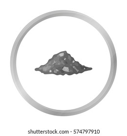 Dump icon in outline style isolated on white background. Bio and ecology symbol stock vector illustration.
