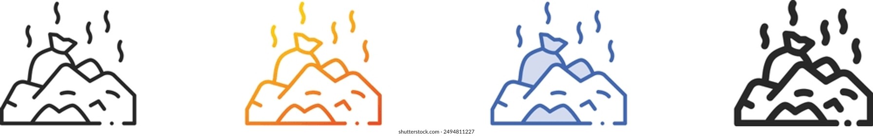 dump icon.Thin Linear, Gradient, Blue Stroke and bold Style Design Isolated On White Background