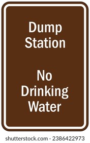 Dump station sign and labels