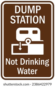 Dump station sign and labels