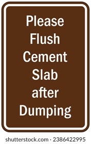 Dump station sign and labels