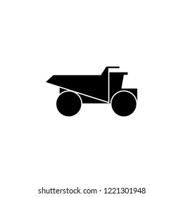 Dump tip lorry truck icon. Element of road and bridges construction. Premium quality graphic design icon. Signs and symbols collection icon for websites, web design on white background