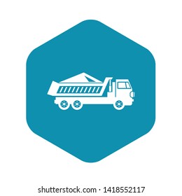 Dump track icon in simple style on a white background vector illustration