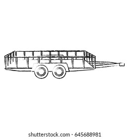 dump trailer cargo transport shipping sketch