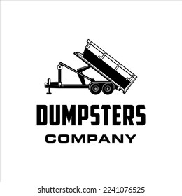 Dump trailer logo with classic and masculine style design