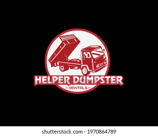 Dump Trailer Logo Concept . Fully Editable