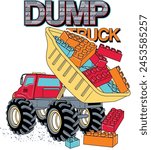 dump truck cars boy toy blocks
