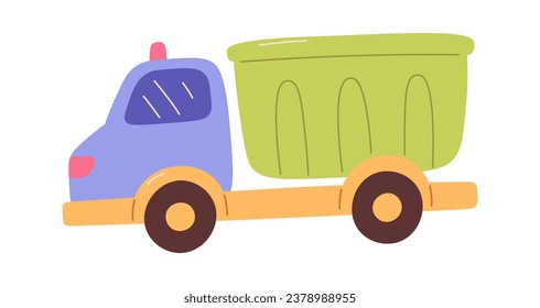 Dump Truck Children Toy Vector Illustration