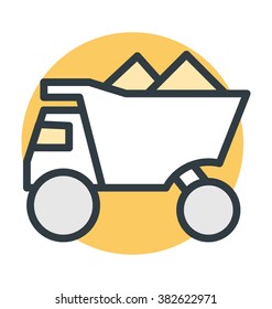 Dump Truck Colored Vector Icon