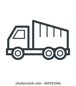 Dump Truck Colored Vector Icon