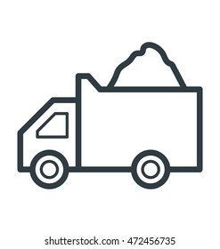 Dump Truck Colored Vector Icon