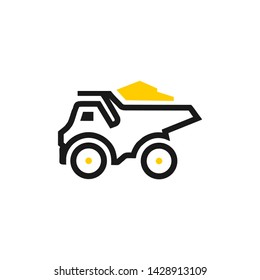 Dump Truck Construction Logo Vector